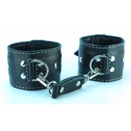 Кожаные наручники черные 51022ars