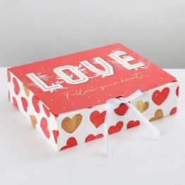 Коробка складная подарочная LOVE, 31 × 24,5 × 9 см