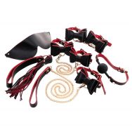 Бондажный набор Toyfa Theatre Bow-tie, PU-кожа, черный