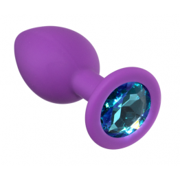 Анальная пробка Emotions Cutie Small Purple light blue crystal 4011-03Lola